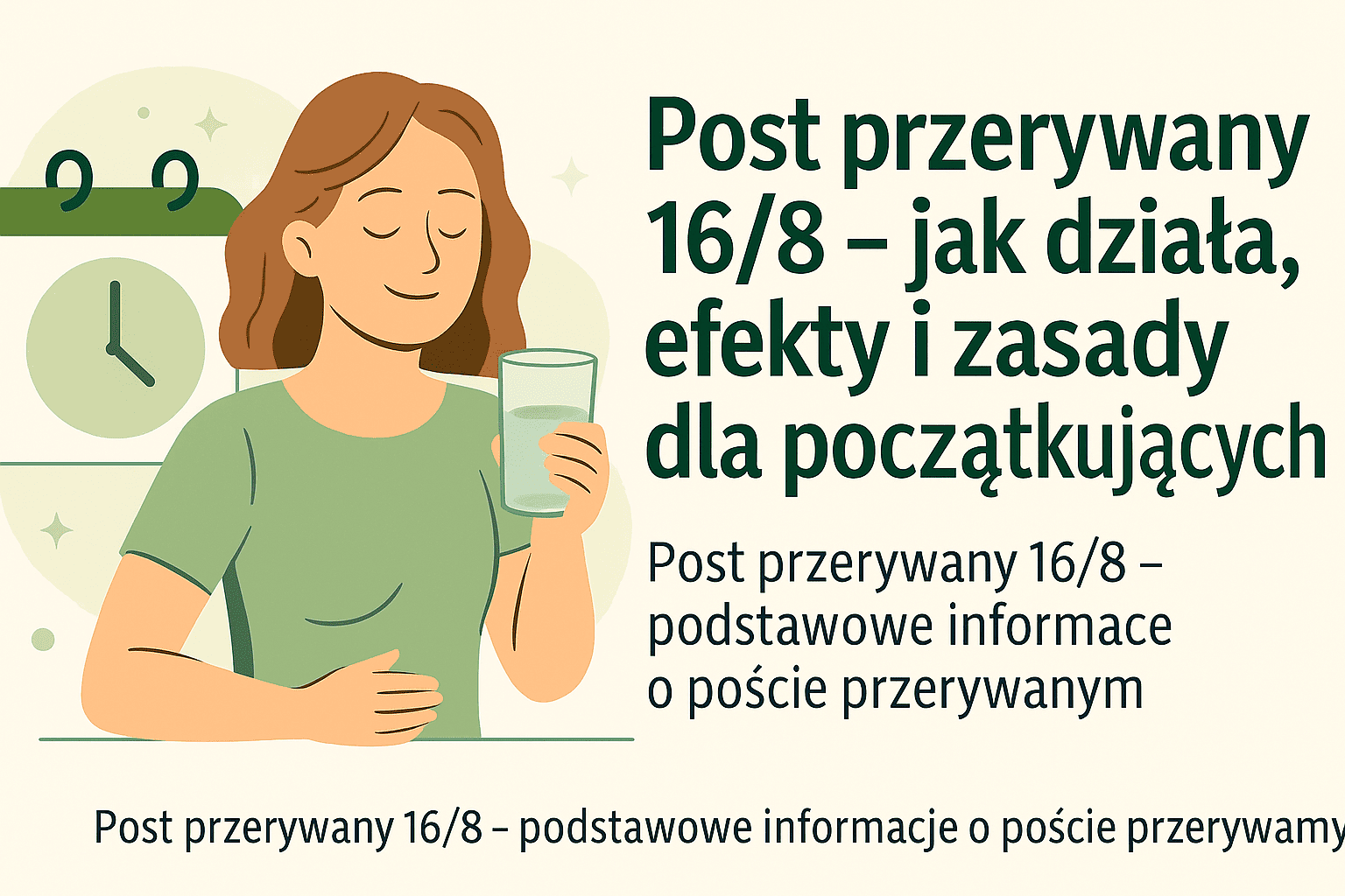 Post przerywany 16/8 – jak działa, efekty i zasady dla początkujących